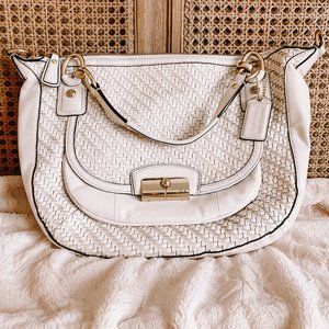 Coach Woven Kristen Round Satchel